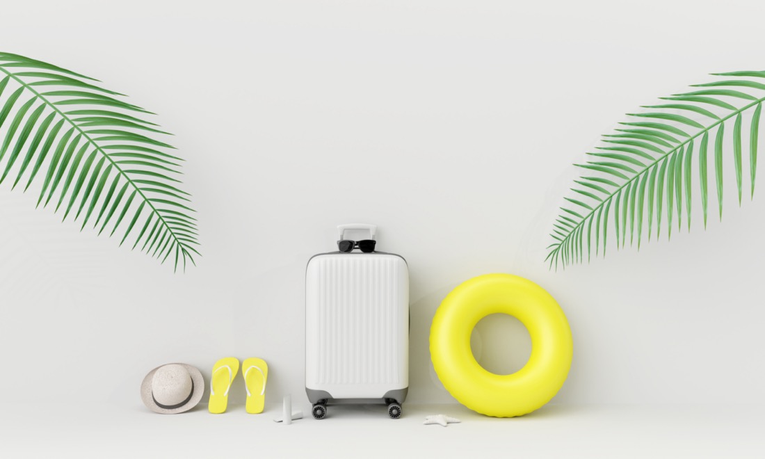 Clean white background. luggage