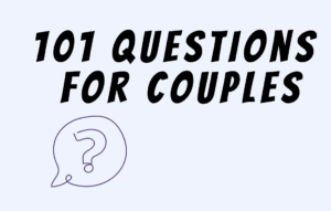 Text 101 Questions For Couples image with speech bubble with question mark