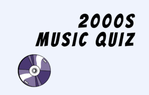 Text 2000s Music Quiz with image of CD