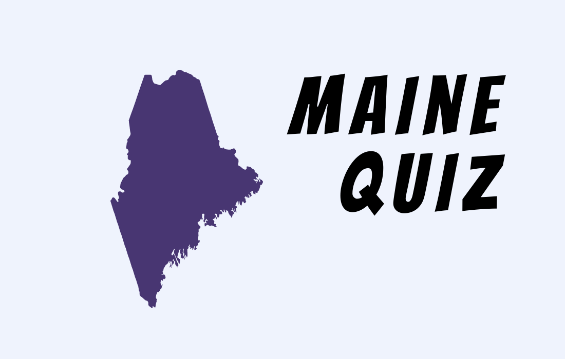 Text Maine Quiz with Maine map