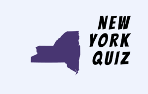 Text New York Quiz with NY map