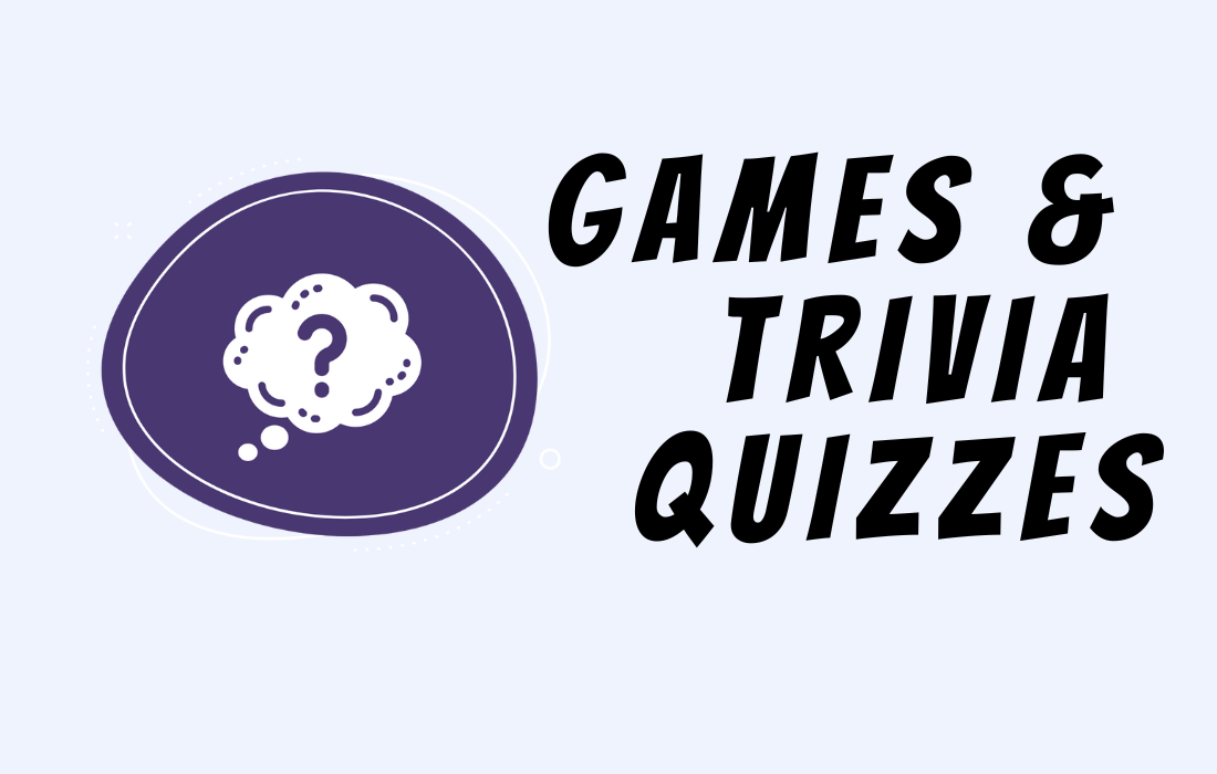 Text Games & Trivia Quizzes with image of question mark in speech bubble