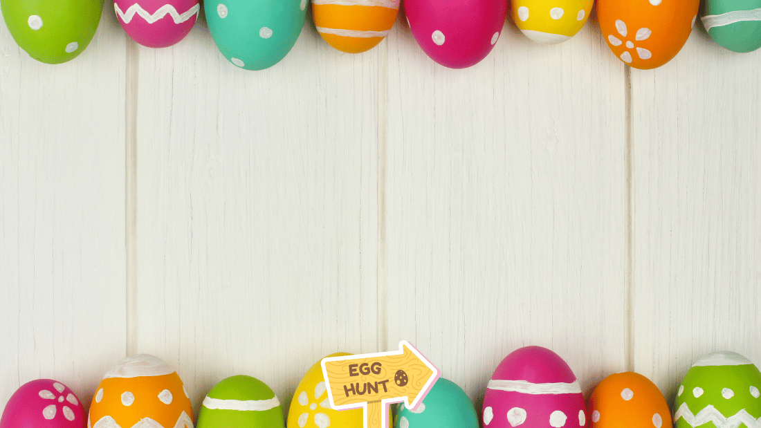 Colorful eggs Easter Zoom background