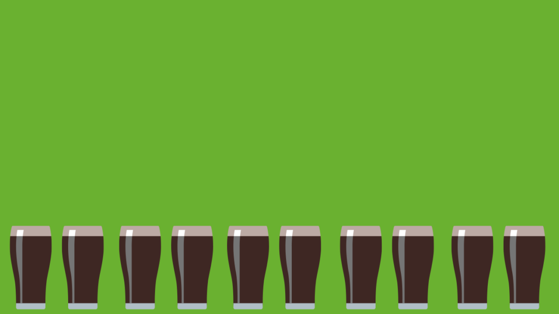 Guiness pints for St Paddy's Day Zoom backgrounds