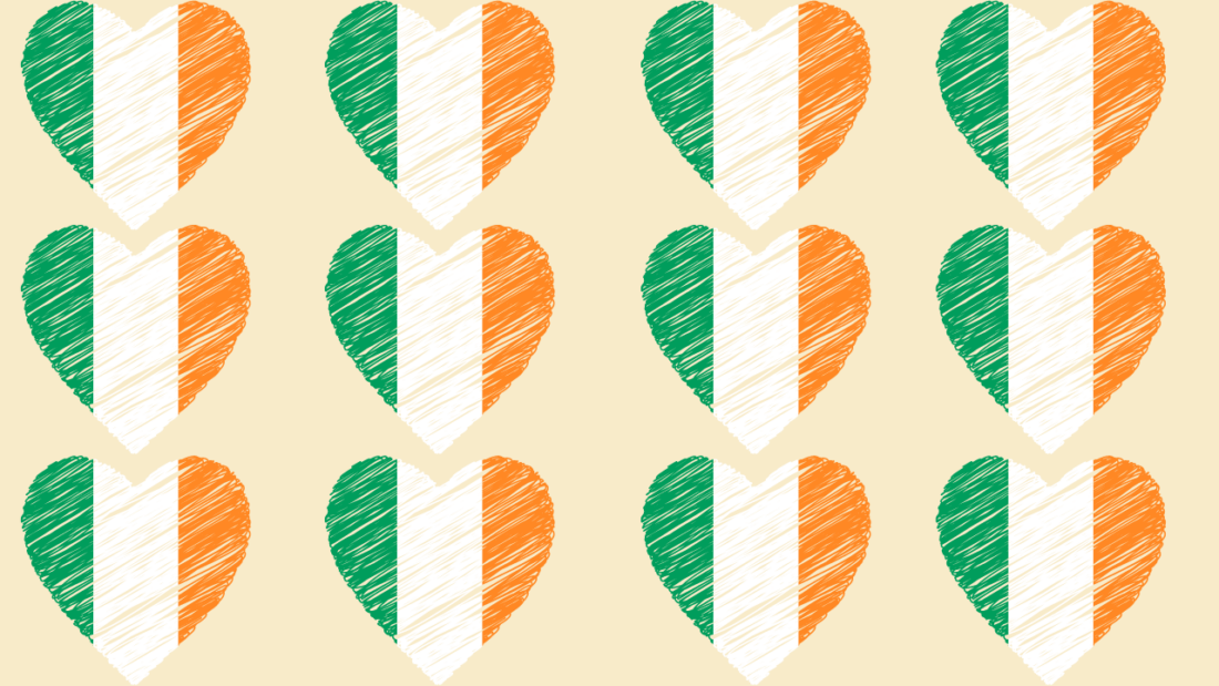 Hearts for St Paddy's Day Zoom backgrounds