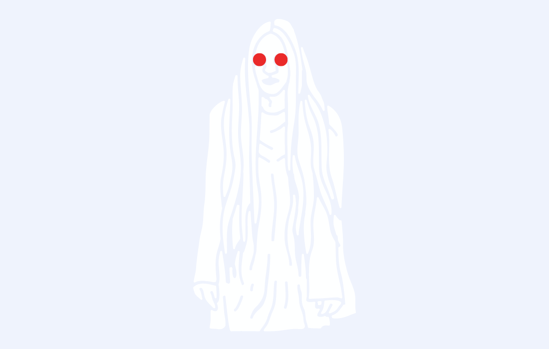 Ghost with red eyes