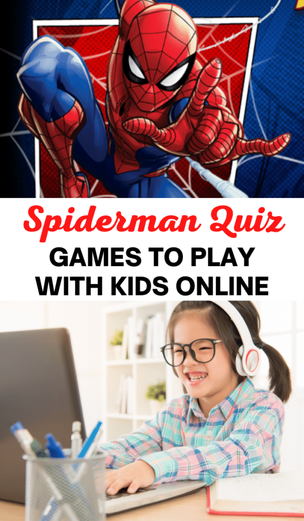Text Spriderman-games-to-play-online. Image of girl on laptop.