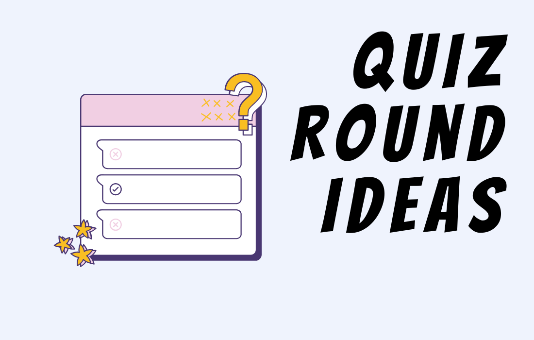 Text Quiz Round Ideas. Image of trivia sheet.