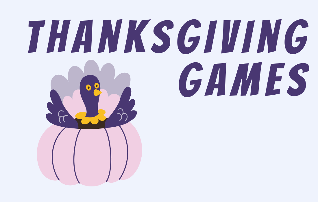 Text Thanksgiving Games Image turkey in pumpkin